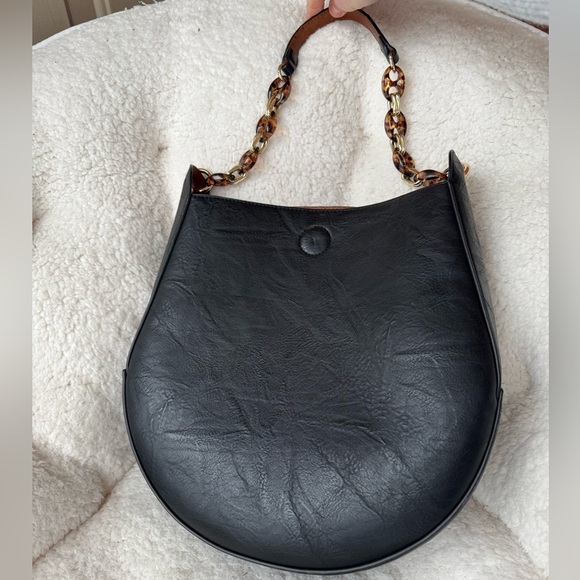 - Handbags - HandBag Black & Brown Faux Leather